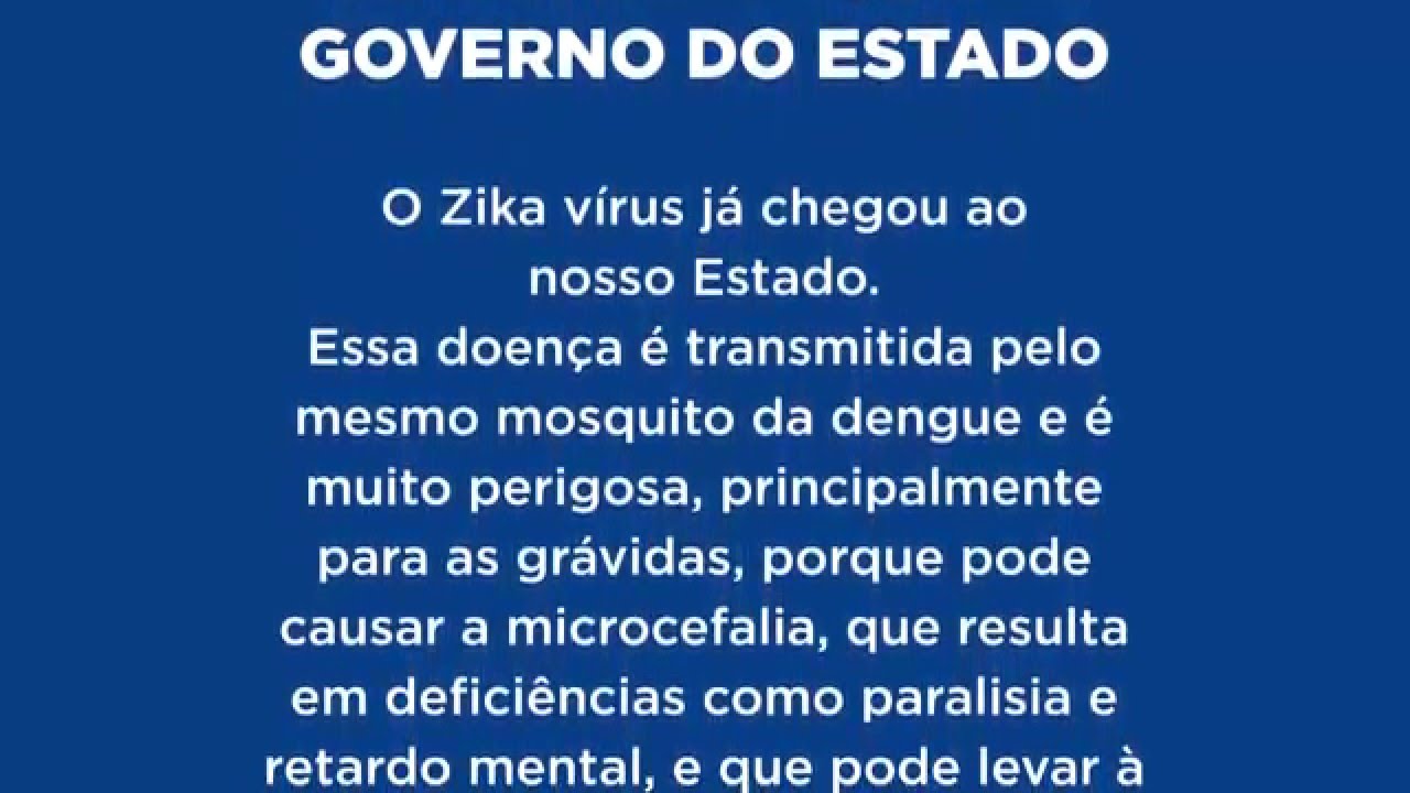 Alerta de Saúde: Zika Vírus