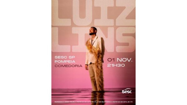 Uma das principais vozes do Nordeste, Luiz Lins desembarca na capital paulista para show no Sesc Pompeia