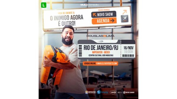 Douglas Di Lima retorna ao Imperator para apresentar seu novo show “Vida de Crente II: O Inimigo Agora é Outro”