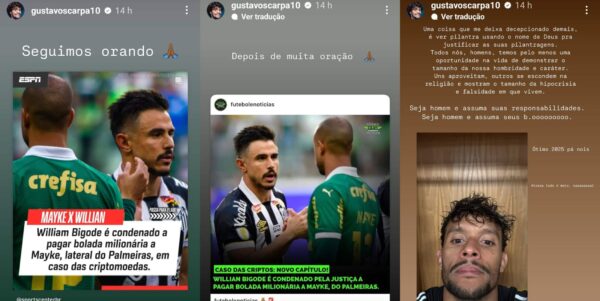 Scarpa dispara após Willian Bigode ser condenado por golpe de pirâmide com criptomoedas: “pilantra usando nome de Deus”