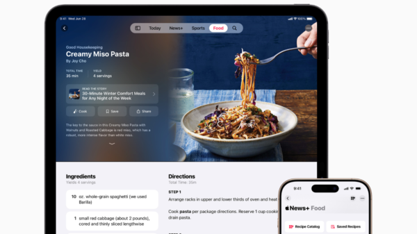 Apple lançará News+ Food em abril; conheça